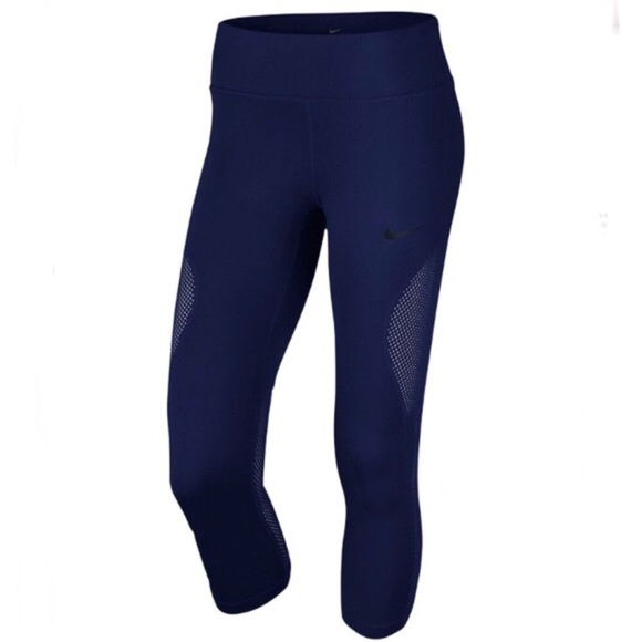 Nike Power cropped running leggings w/ mesh. - Picture 6 of 8
